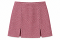 Minifalda Tweed Rosa Fucsia con Aberturas