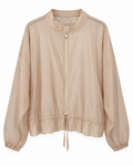Chaqueta Bomber Organza Beige