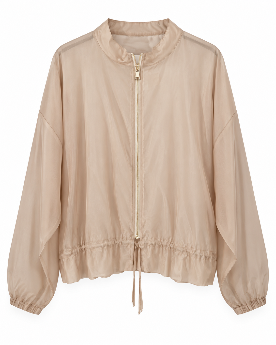 Chaqueta Bomber Organza Beige