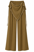 Pantalón Pañuelo con Tachuelas Mostaza Oliva