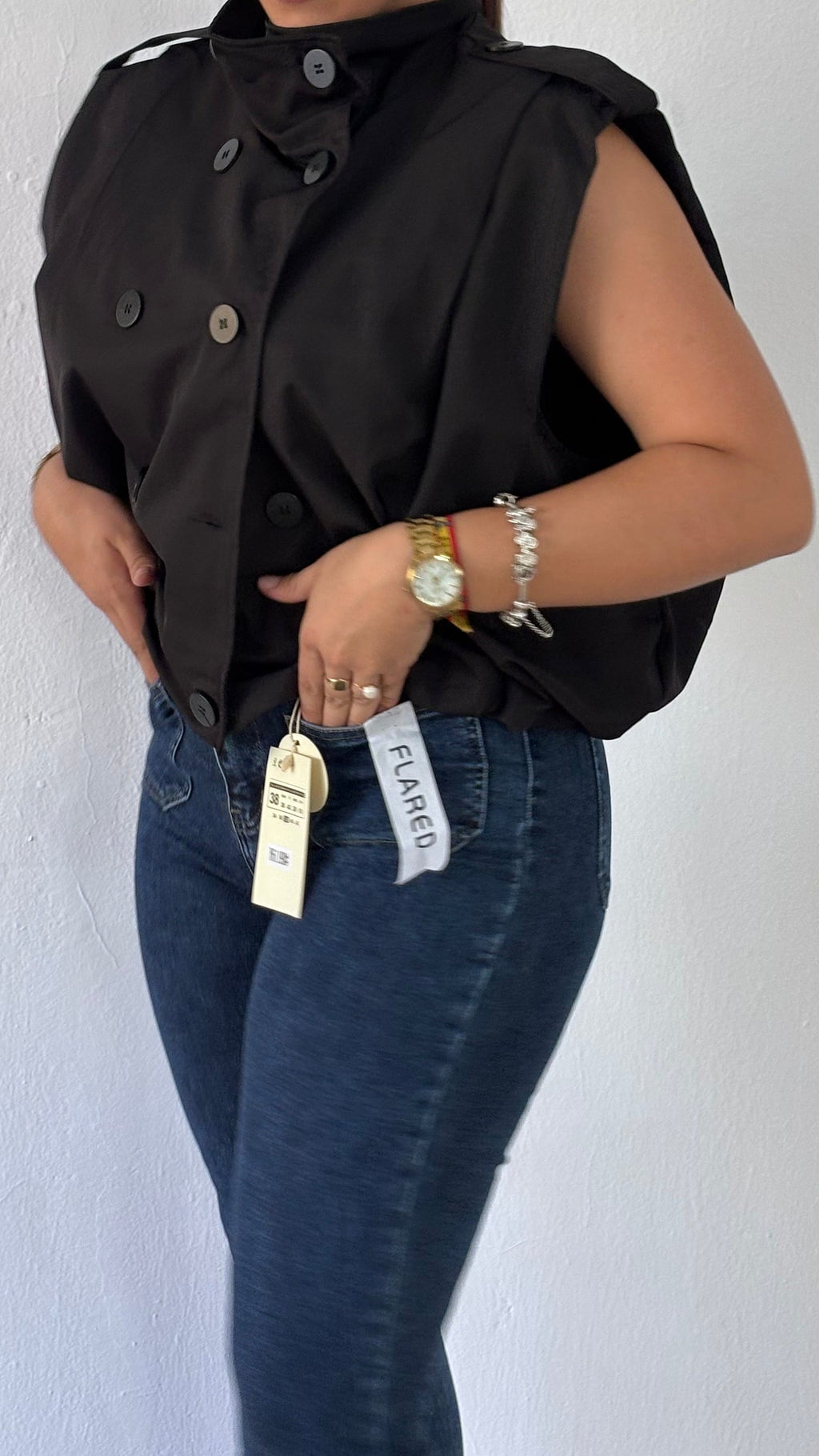 Chaleco  Valentina – Trench corto cruzado