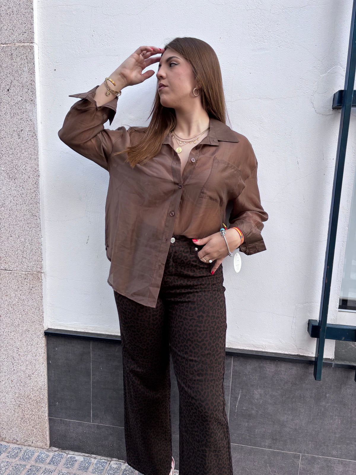 Pantalon leopardo vaquero
