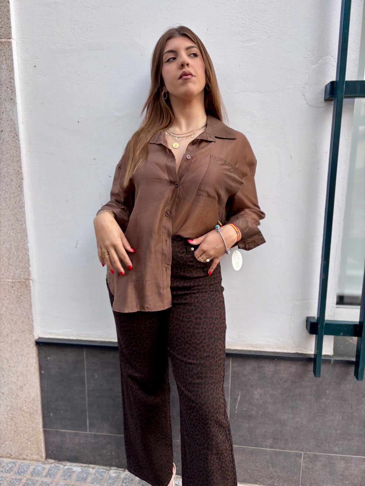 Pantalon leopardo vaquero
