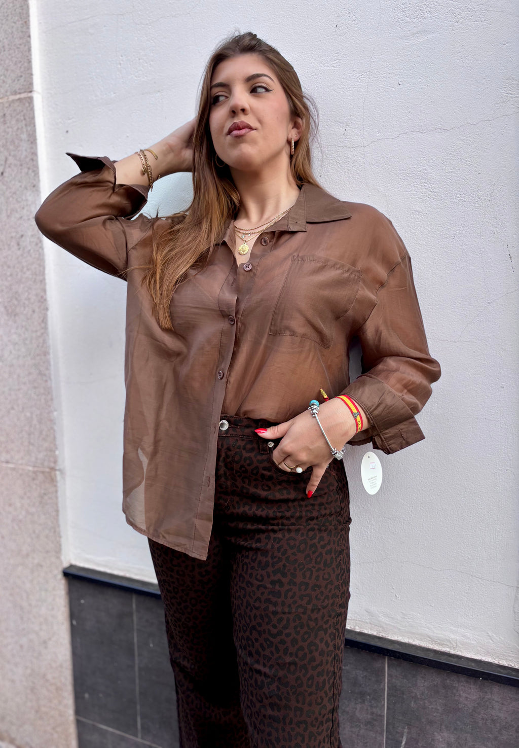 Pantalon leopardo vaquero