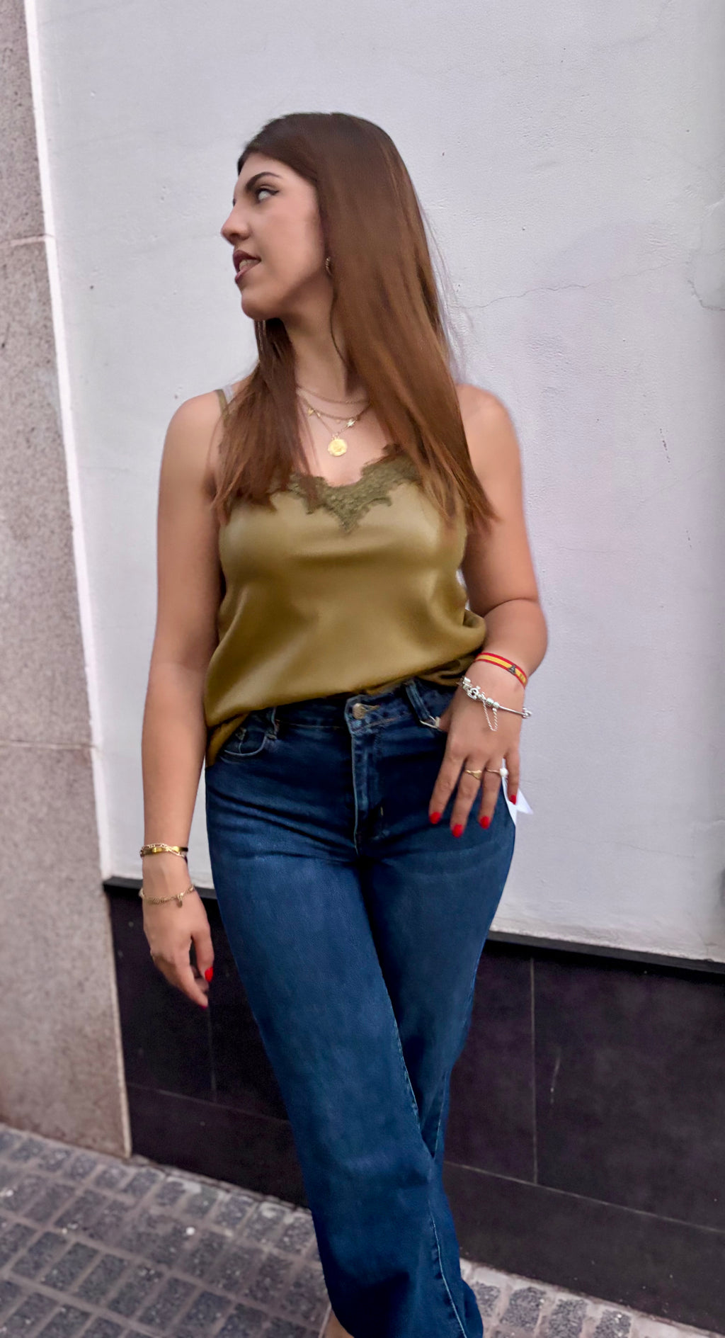 Top Lencero Tina efecto Cuero