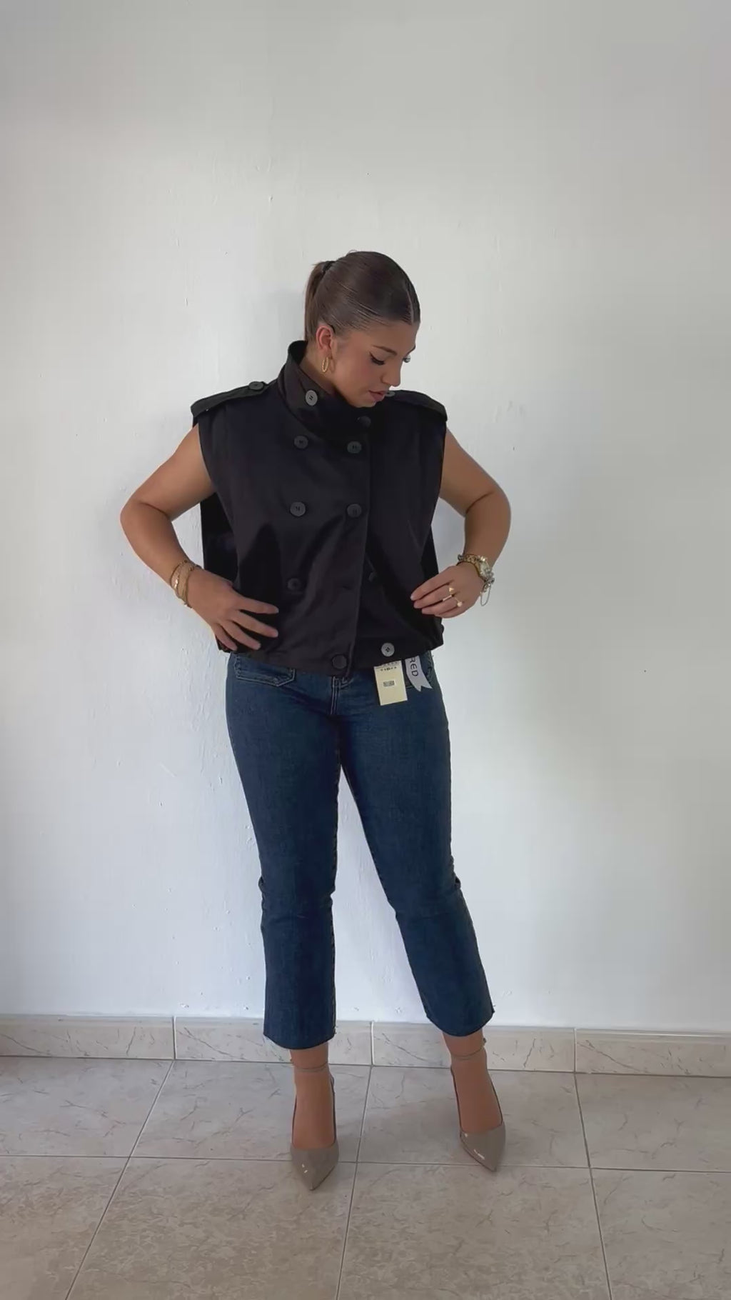 Chaleco  Valentina – Trench corto cruzado